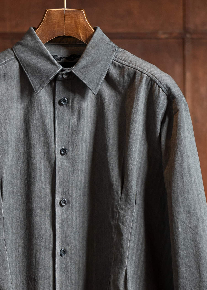 Professor.E DYED LINEN SHIRT 25SS-PE-LSH-06-DYED GRAY – VISION OF 