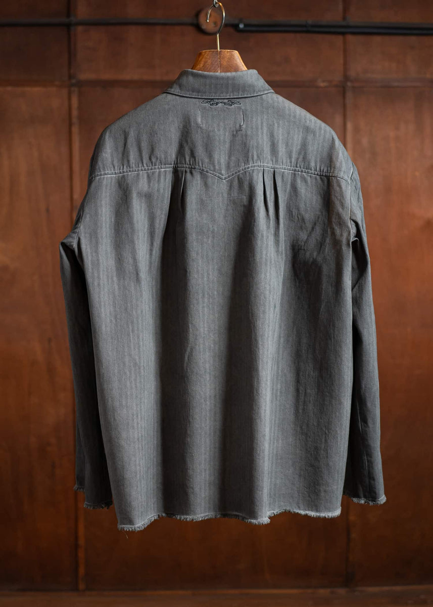 Professor.E DYED LINEN SHIRT 25SS-PE-LSH-06-DYED GRAY – VISION OF 