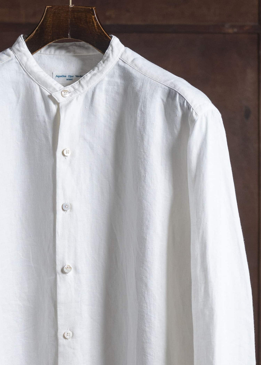 Aquellos Ojos Verdes BISHU LINEN WHITE SHIRT – VISION OF FASHION