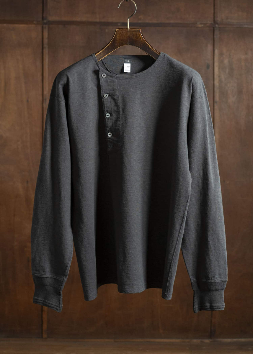 Taiga Takahashi Lot.618 Side Henley Neck Shirt CHARCOAL – VISION