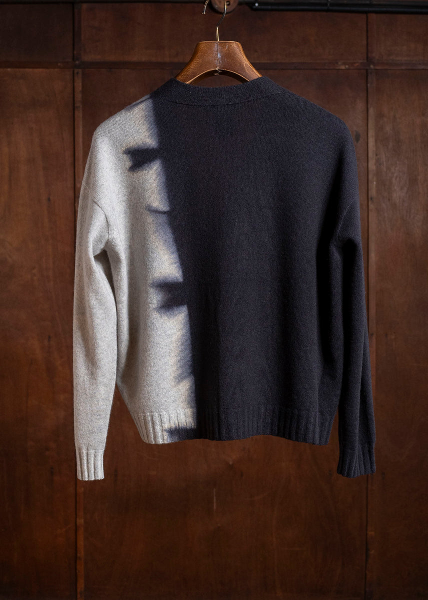 【未使用級】JAN SOLVIE ASSEMBLY Stress Sweat SUZUSAN 3085K-545 Cashmere Seamles Short Cardigan Sekka Shibori