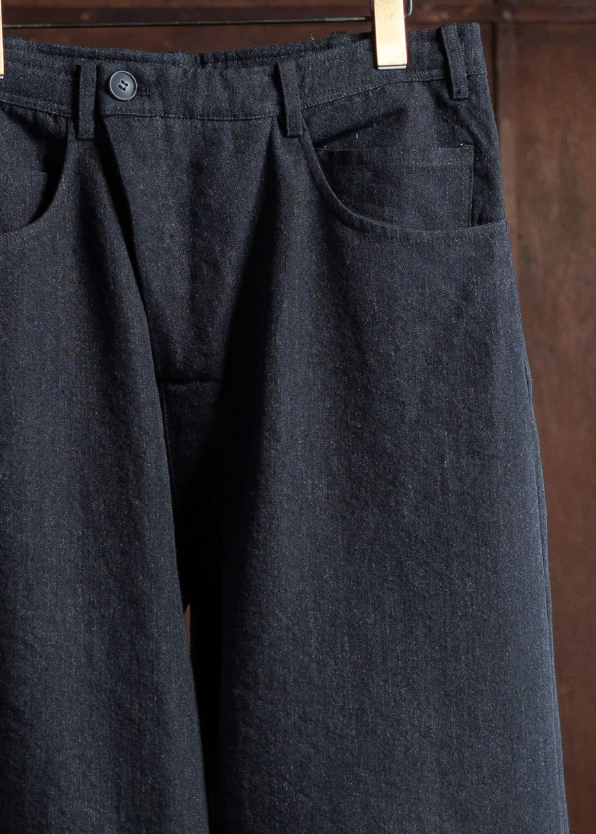 JAN-JAN VAN ESSCHE TROUSERS#78 Oversized 6 Pocket Denim Wool Linen
