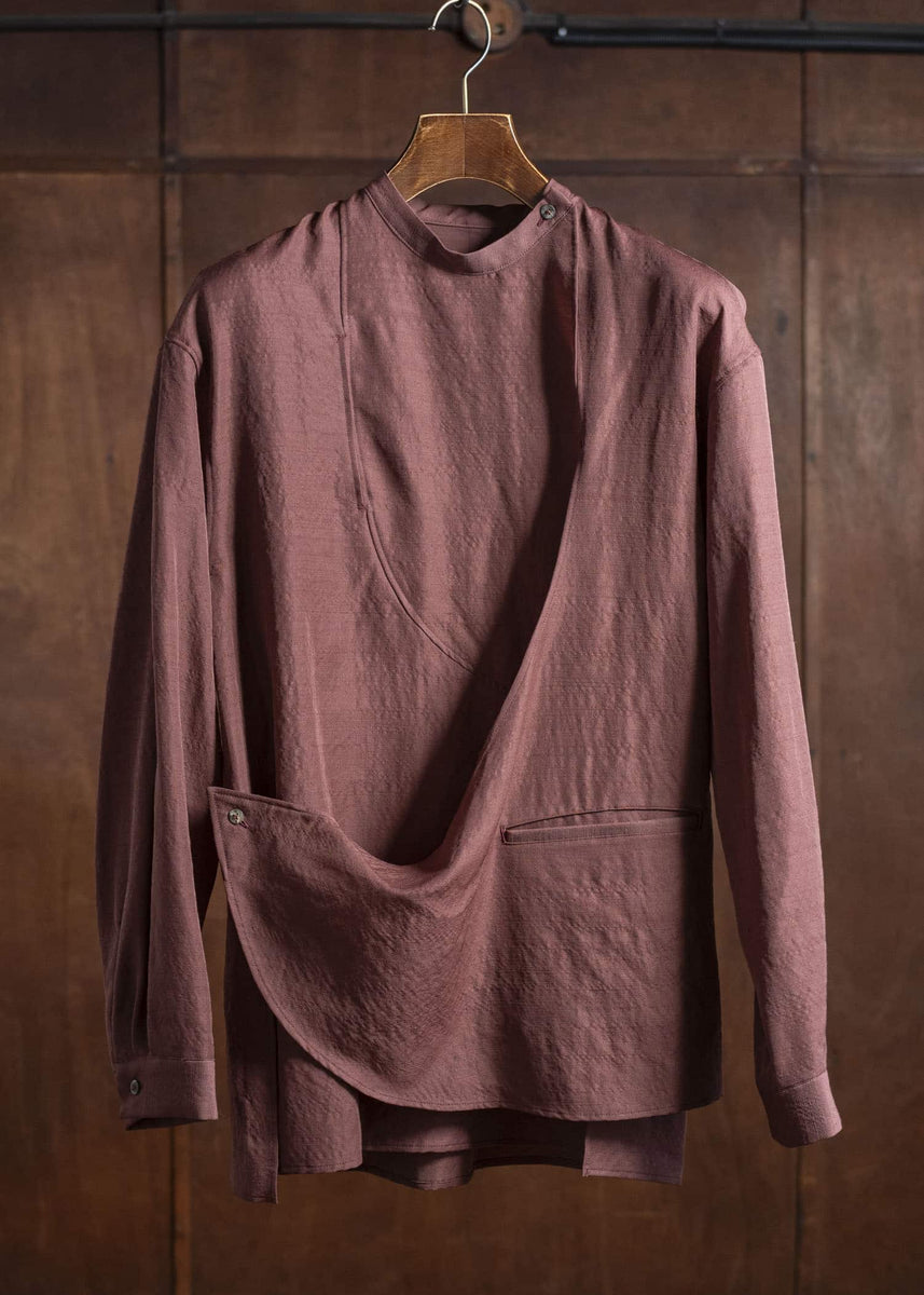 amachi. Nomadism Wrapped Shirt AY17S－1076 Deep Red – VISION OF