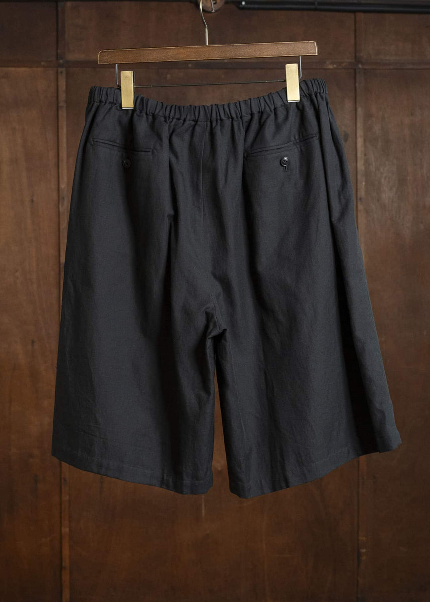 YOKO SAKAMOTO YS-26SS-52-BLACK Relax Easy Shorts BLACK – VISION OF