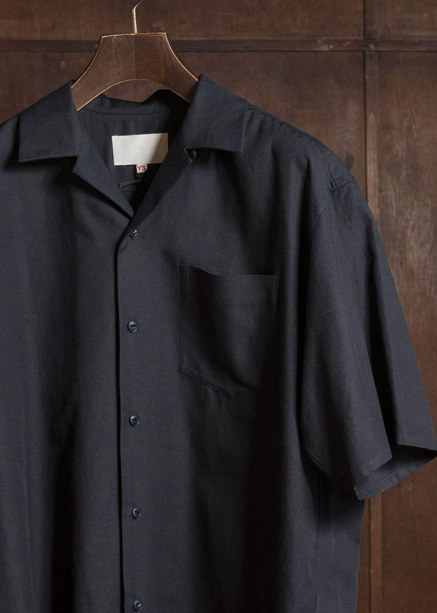 yoko sakamoto 26ss オープンカラーシャツ ブラックsizeM ys-26ss-48