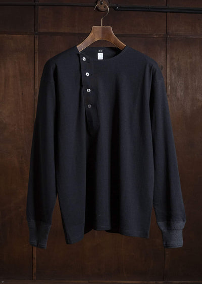 Taiga Takahashi Lot.618-Black Side Henry Neck Black