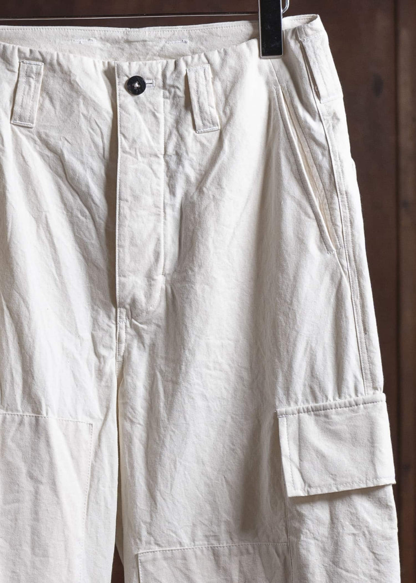 amachi アマチ Double Knee Cargo Pants 5 amachi. Double Knee Cargo Pants - Light Weight AY00-7-5 Off White
