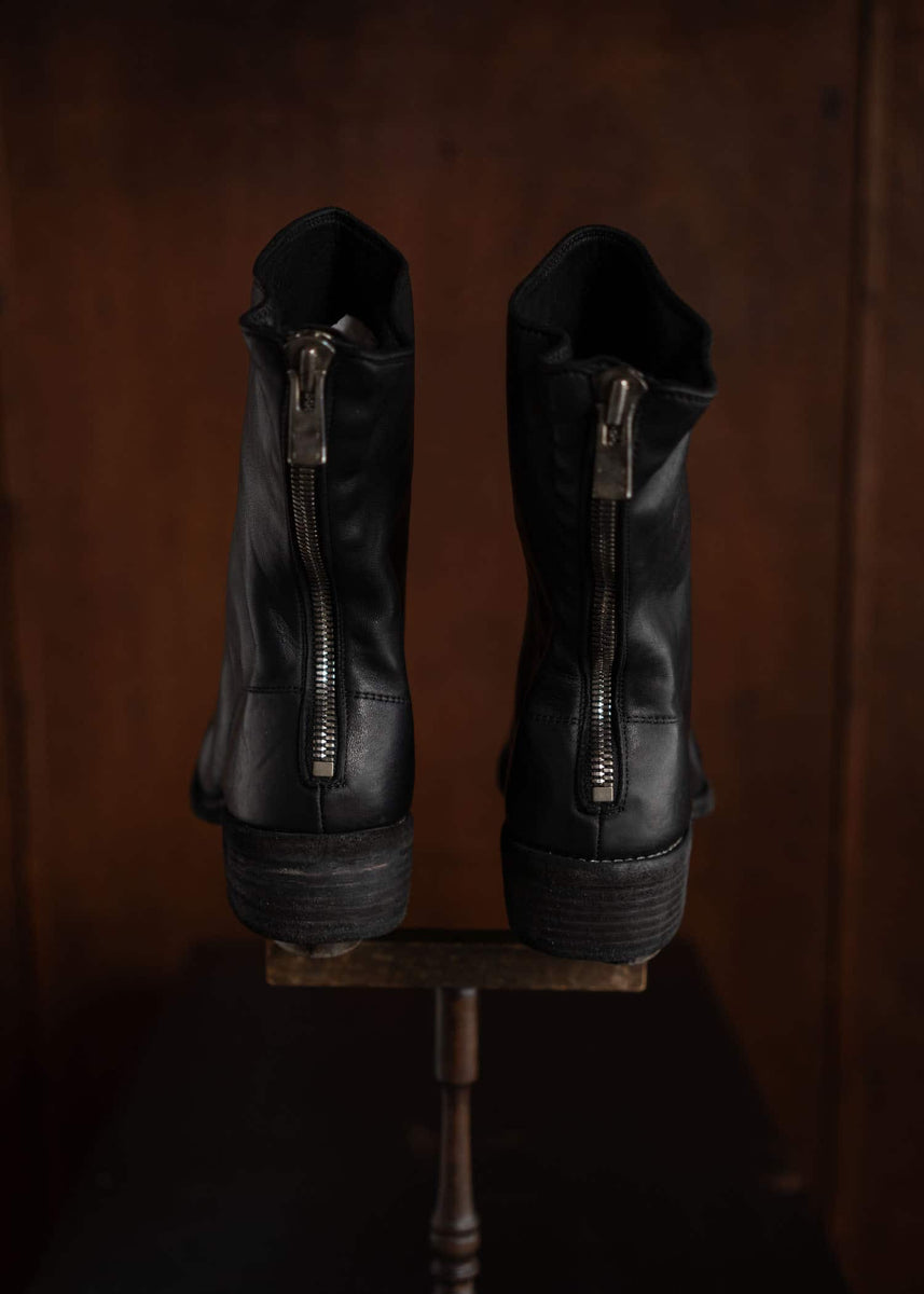GUIDI 788 / BACK ZIP MID BOOT / BLKT – VISION OF FASHION
