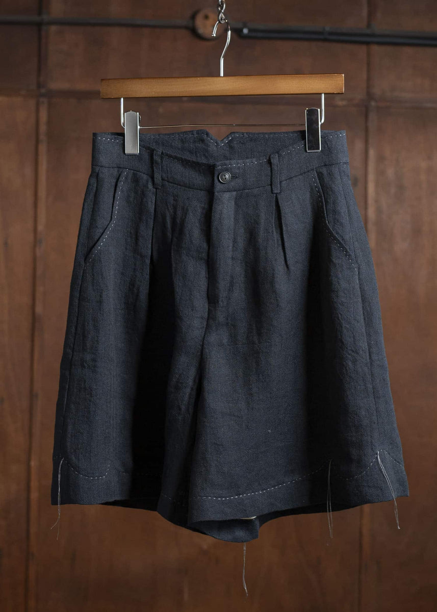 Professor.E PLEATED SHORTS 25SS-PE-TRS-03-BLACK – VISION OF FASHION