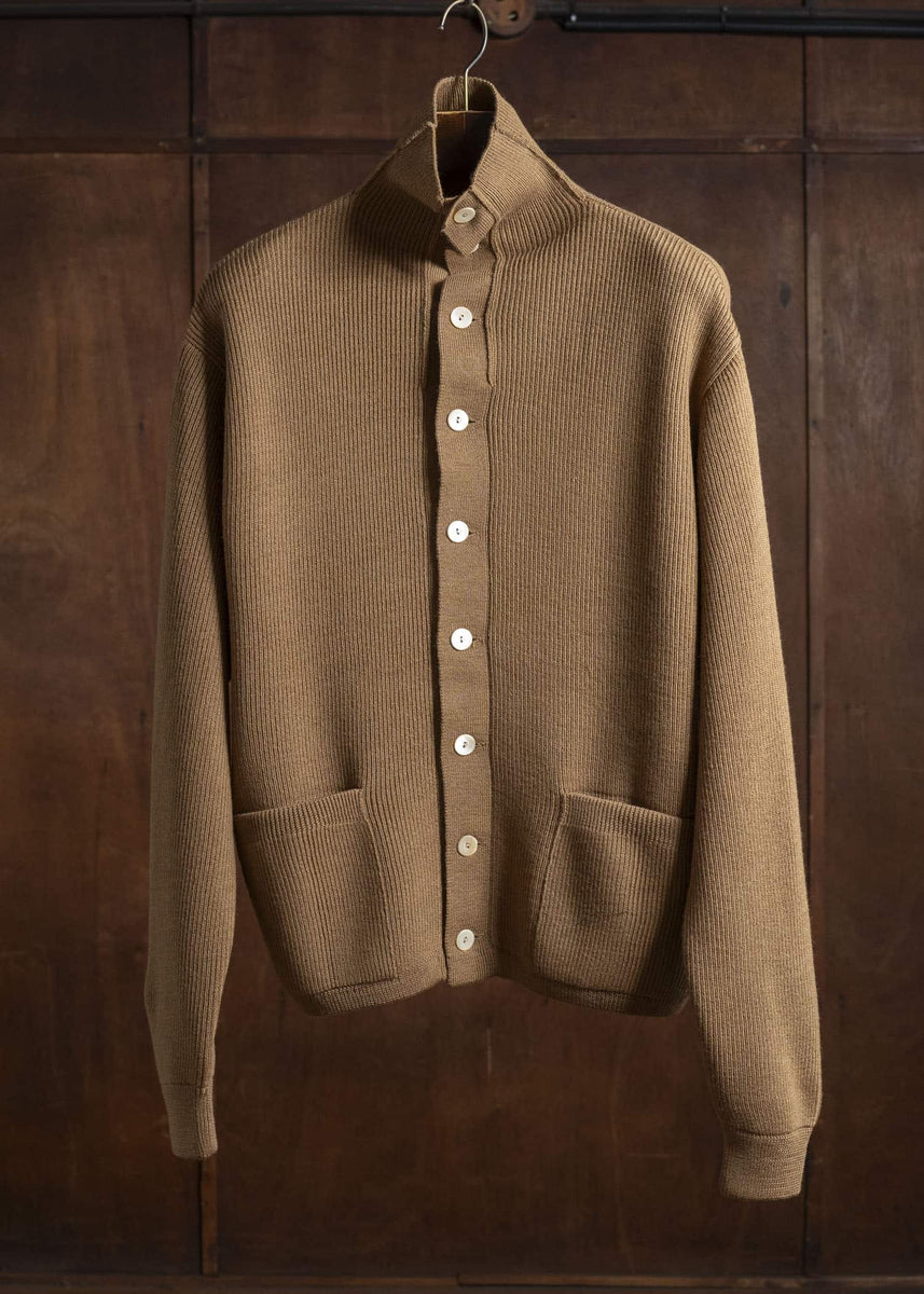 Taiga Takahashi Lot.521 Turtleneck Cardigan CAMEL – VISION OF FASHION