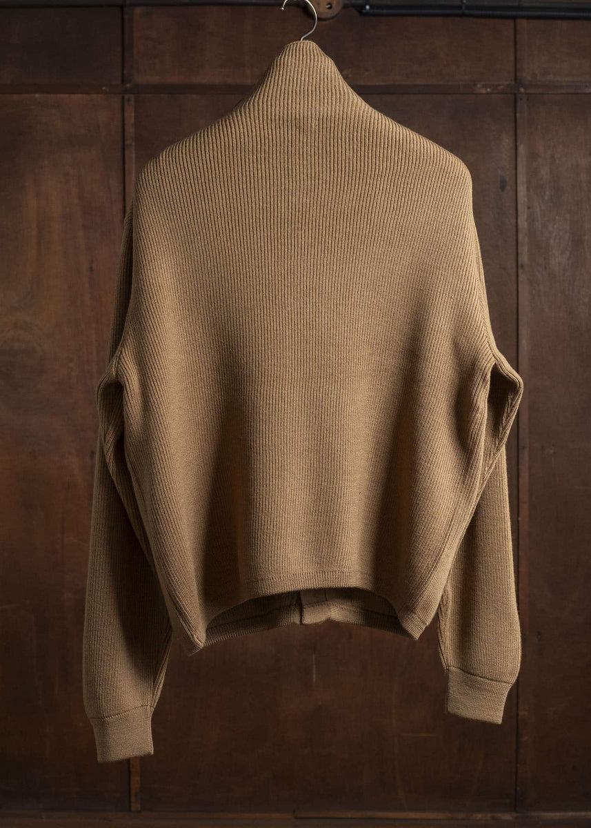 Taiga Takahashi Lot.521 Turtleneck Cardigan CAMEL – VISION OF FASHION