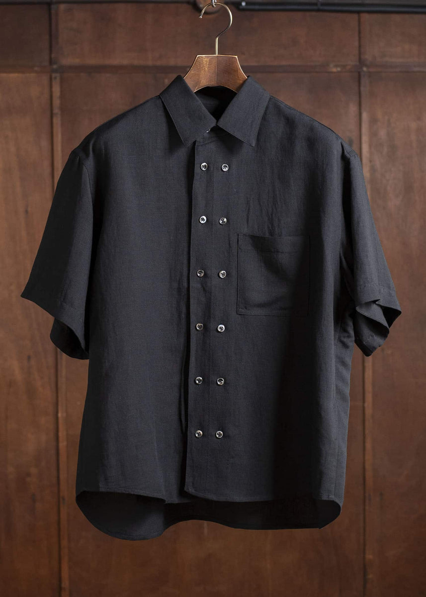 Gorsch Bamboo Linen Double Short Sleeve Shirt #13-1ST-SH02-BALI
