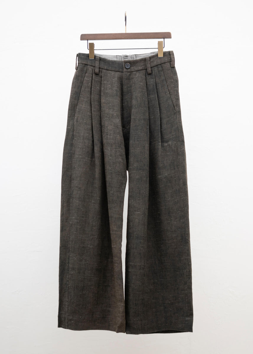 ZIGGY CHEN FRONT PLEATS HALF DRAWSTRING TROUSERS – VISION OF FASHION