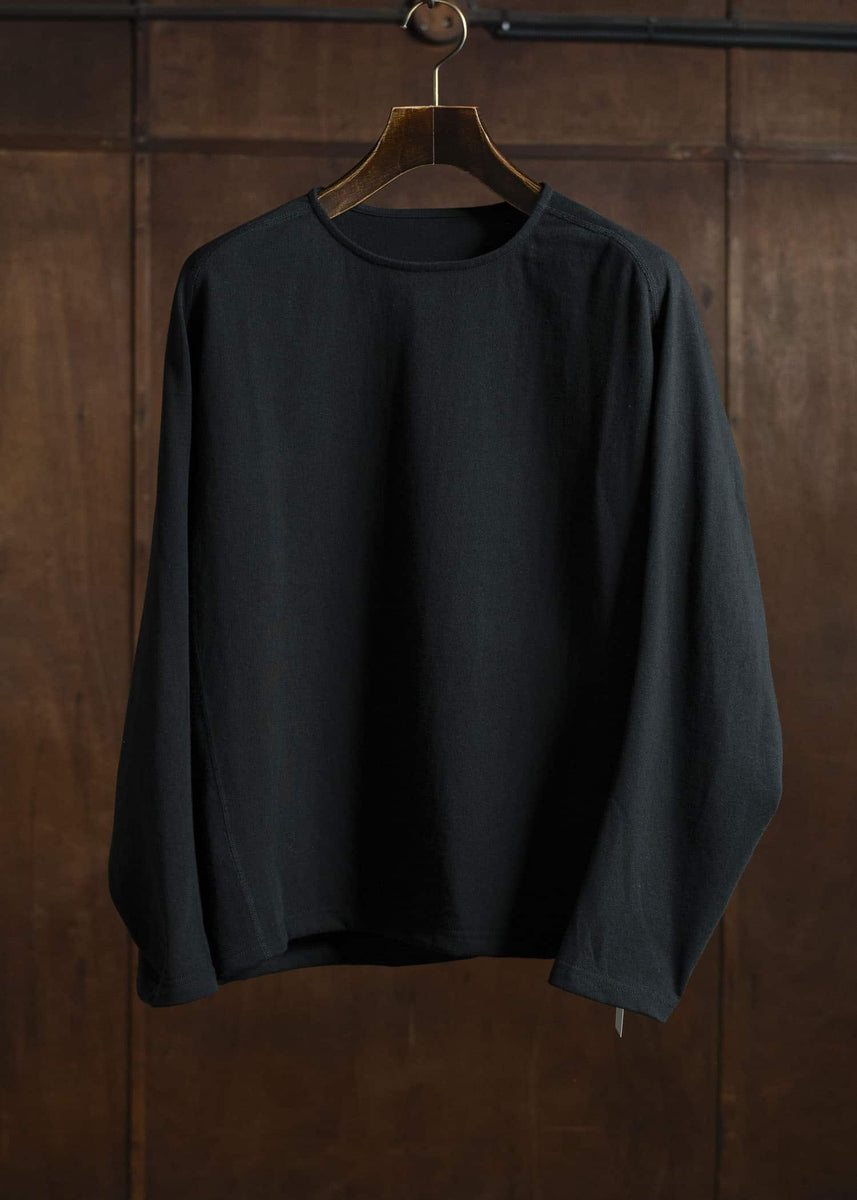 OPPOSE DUALITY Long Sleeve T-shirts Cotton OD4001CAS Black