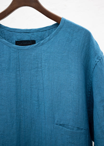 ZIIIN AVENO ONE POCKET LOOSE TUNIC / BLUE