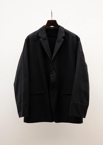 ZIIIN """"GIOVANNI"""" UNCONSTRUCTED JACKET / BLACK
