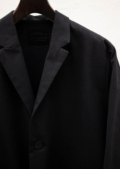 ZIIIN """"GIOVANNI"""" UNCONSTRUCTED JACKET / BLACK
