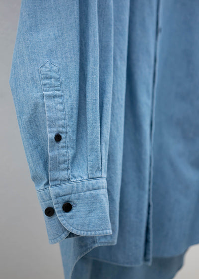 LONG POINT COLLAR SHIRT / INDIGO