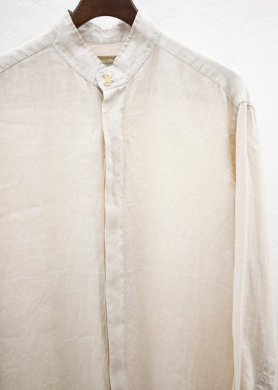 ZIIIN ""ANGO"" LONG LINEN SHIRT / BLACK