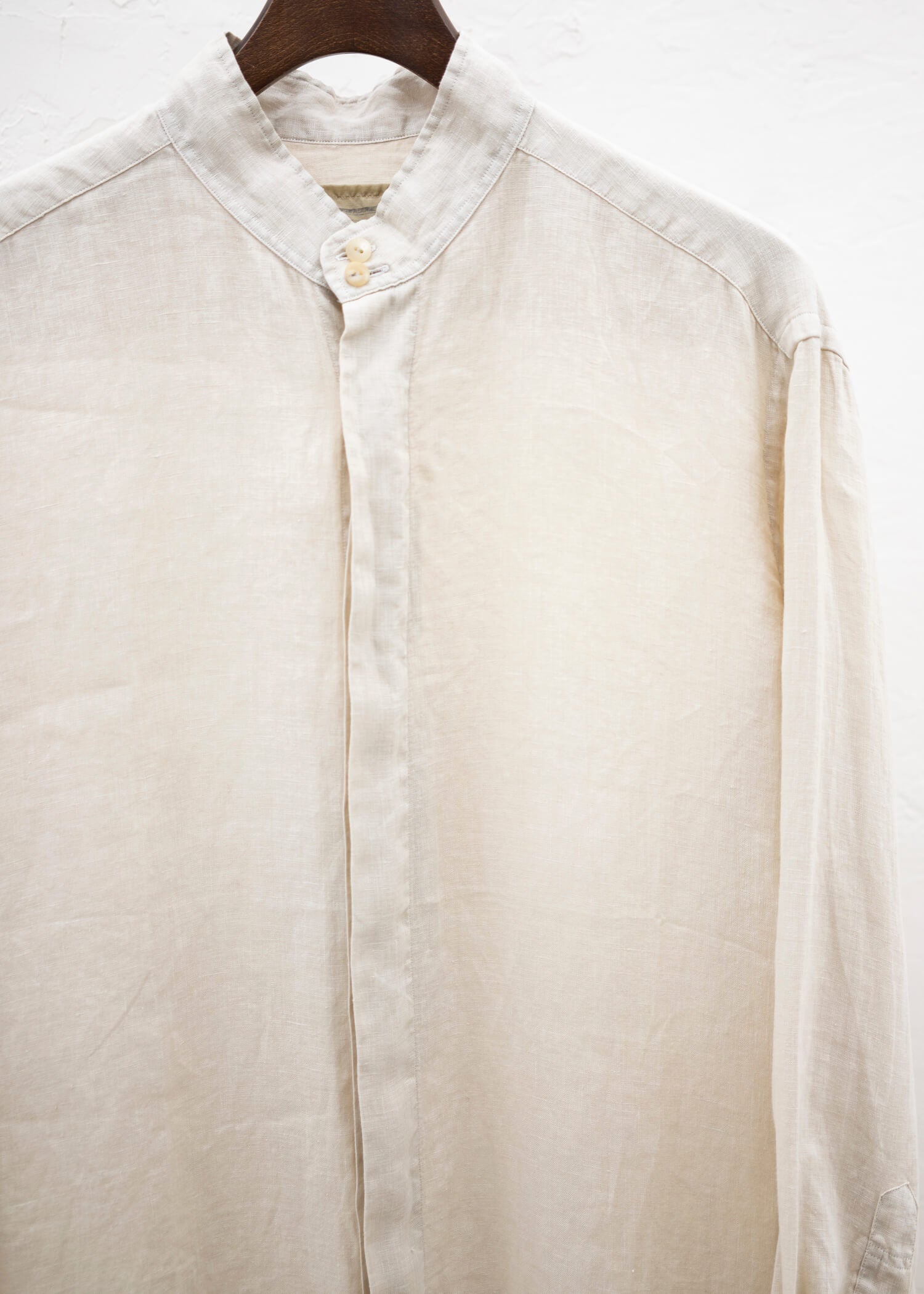 ""ANGO"" LONG LINEN SHIRT / BLACK