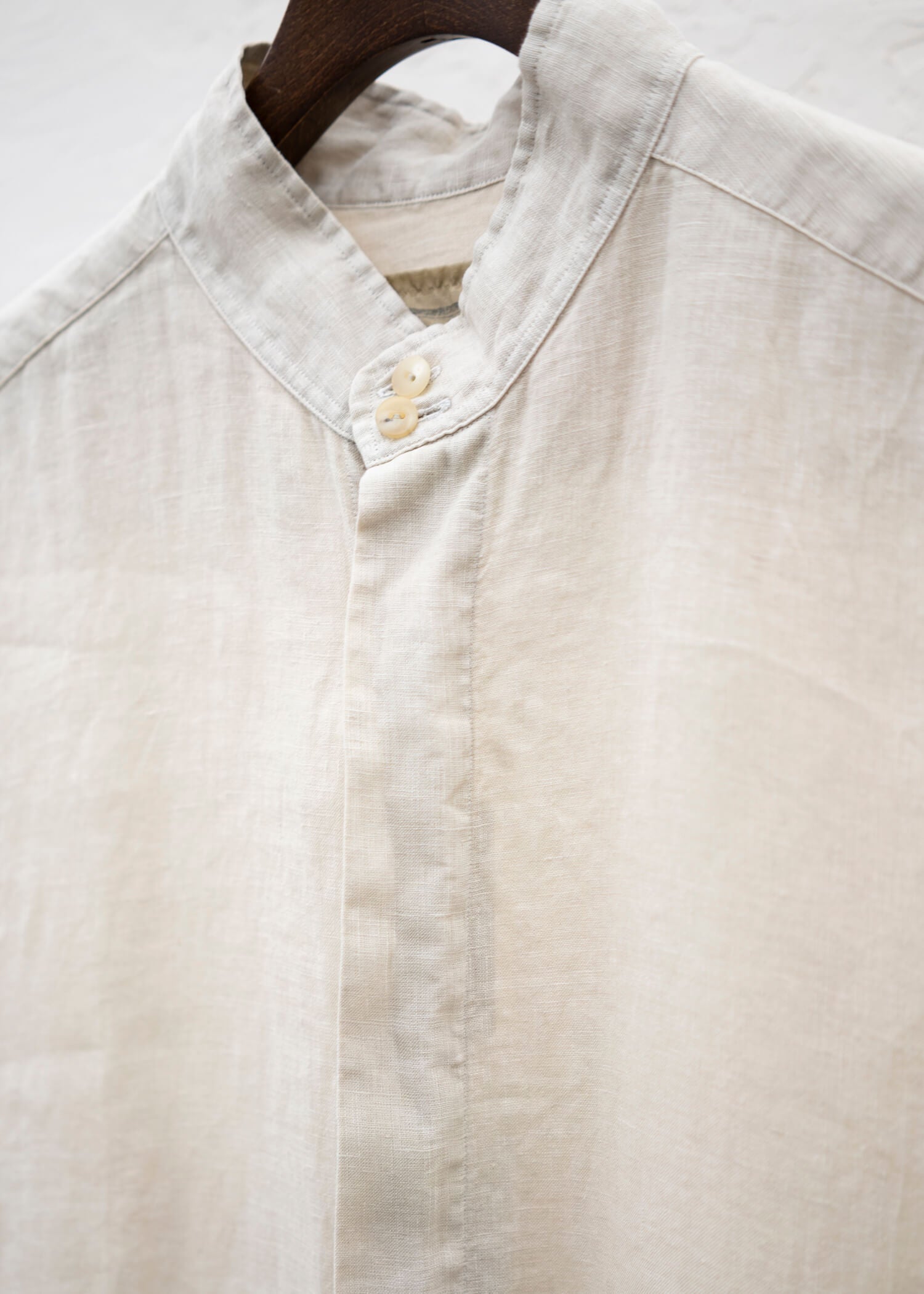 ""ANGO"" LONG LINEN SHIRT / BLACK