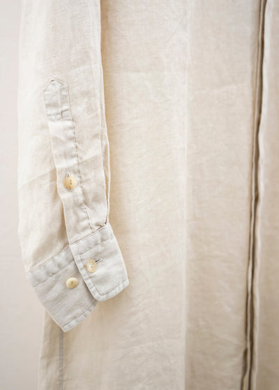 ZIIIN ""ANGO"" LONG LINEN SHIRT / BLACK