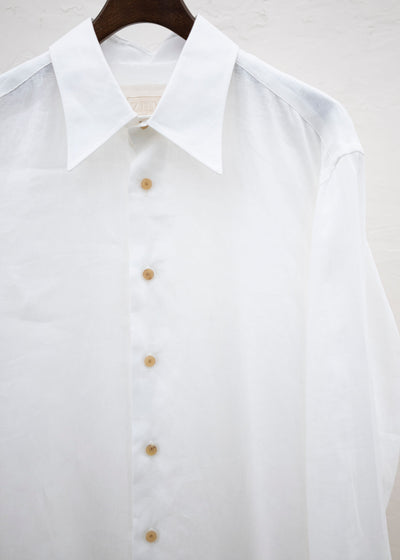ZIIIN "BEARSLEY" LONG POINT COLLAR SHIRT / WHITE