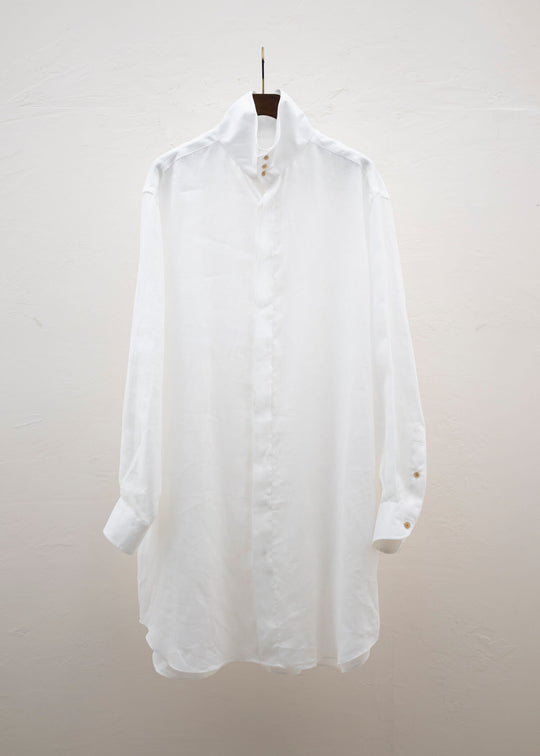 ZIIIN """"""""""""""OSCAR"""""""""""""""""""""""""""""""""""""""""""""""""""""""""""""""" HIGH NECK COLLAR SHIRT / WHITE