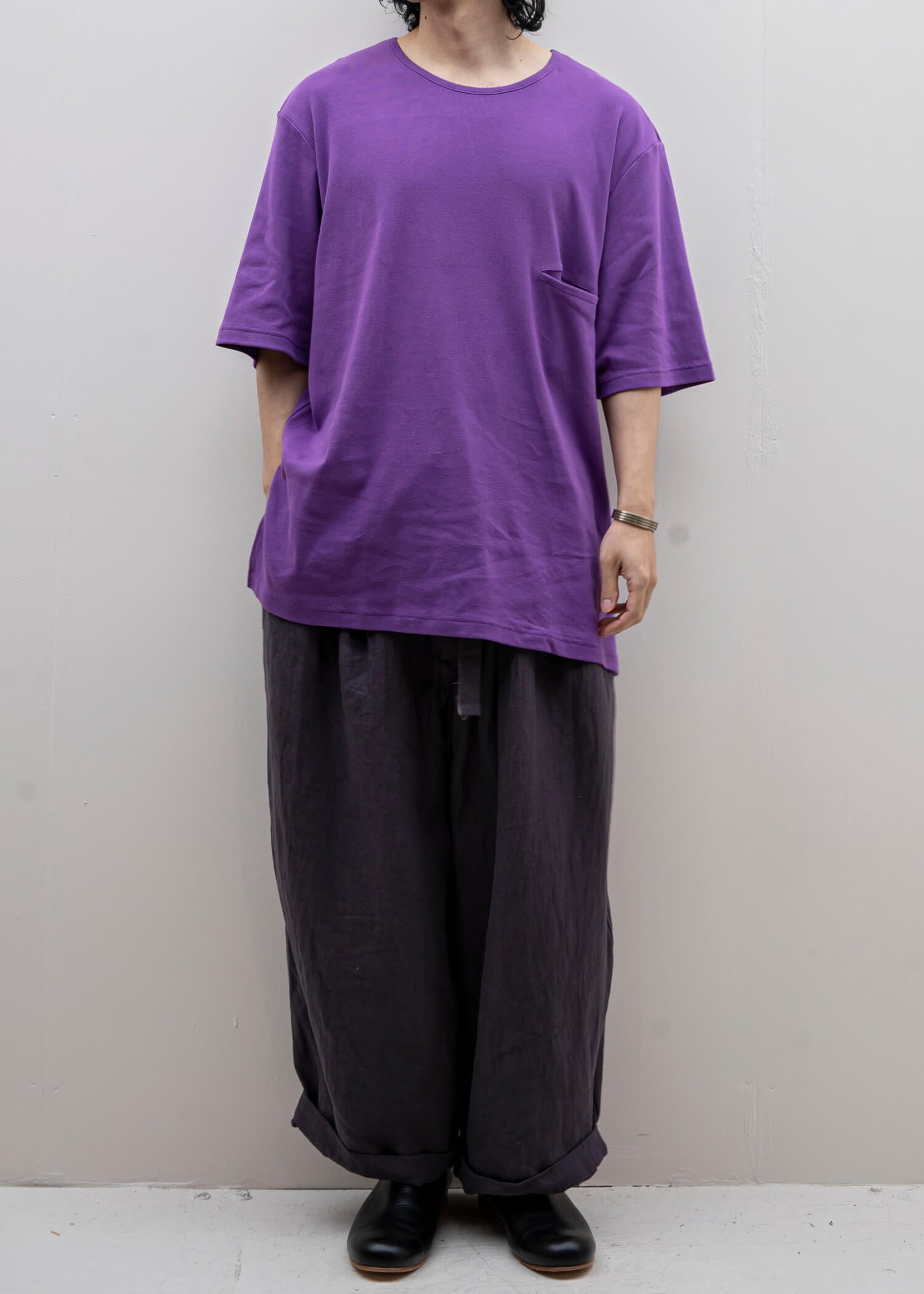ZIIIN FAUST One Pocket Loose Tee / GRAPE
