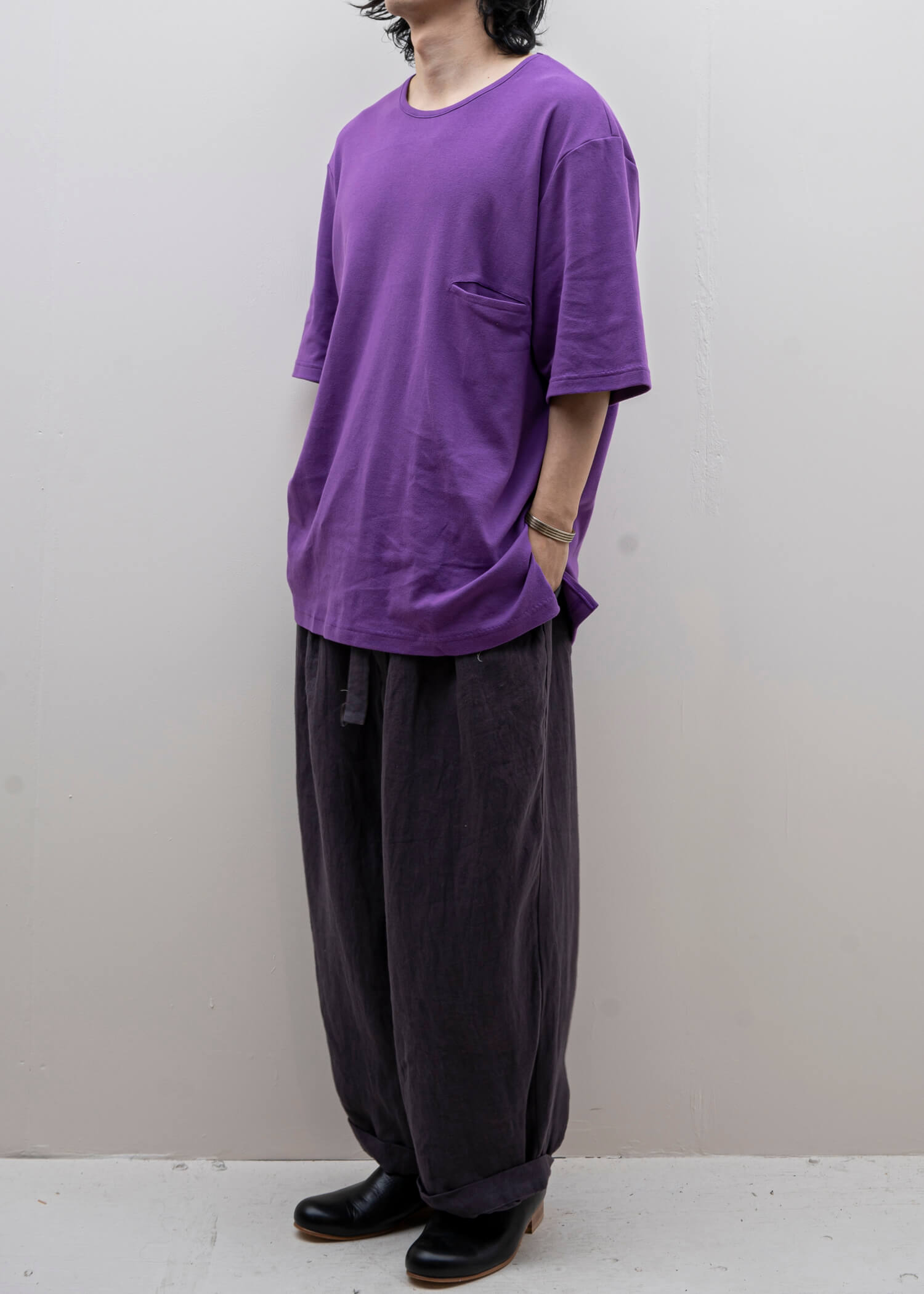 ZIIIN FAUST One Pocket Loose Tee / GRAPE