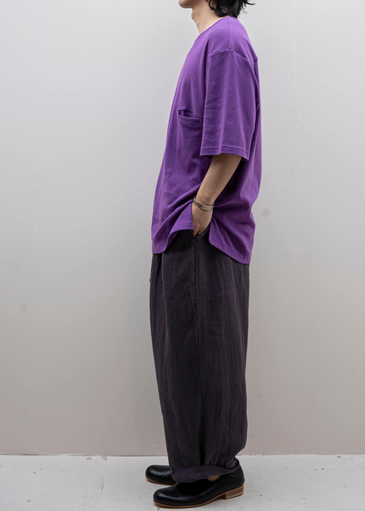 ZIIIN FAUST One Pocket Loose Tee / GRAPE