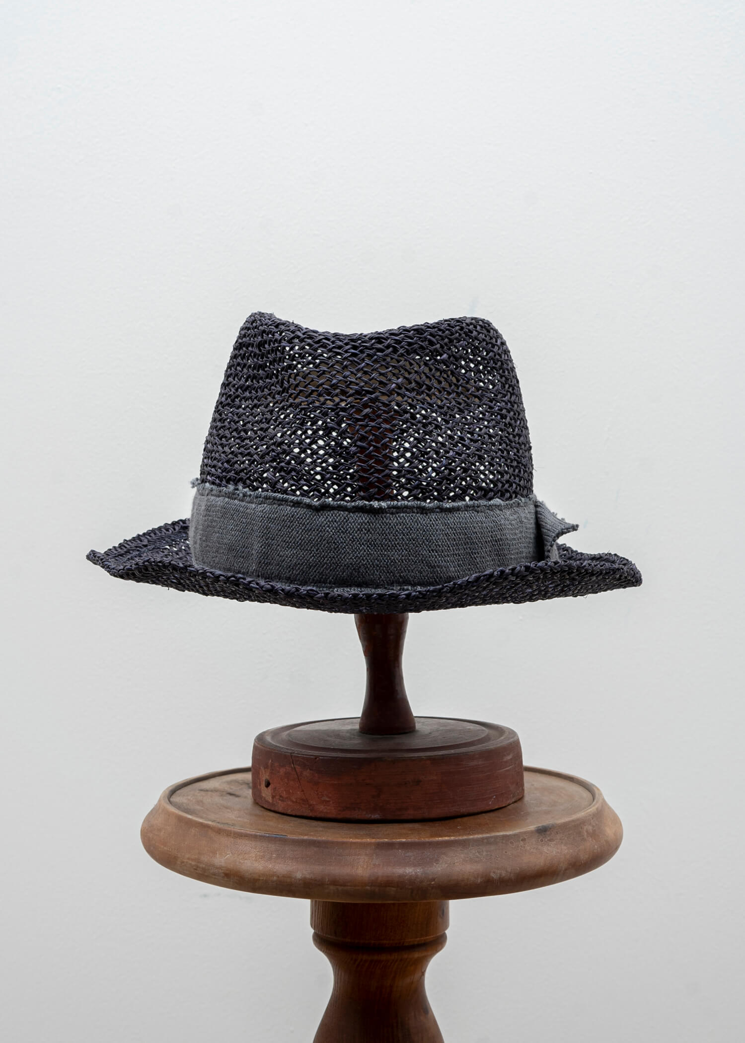 SCHA Art#1325 / Chicago "CR+" Straw Hat / Black × Mud Gray