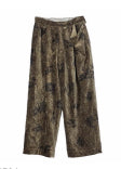 ZIGGY CHEN VELVET DRAPED TROUSERS