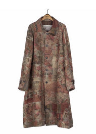 ZIGGY CHEN DIGITAL PRINTED SINGLE-BREASTED LONG COAT