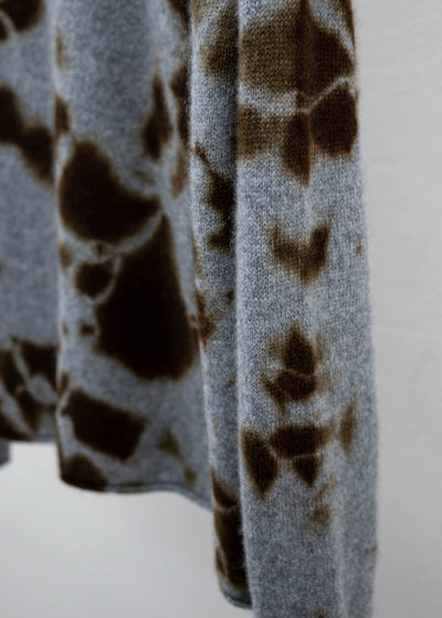 SUZUSAN Cashmere Seamless Pullover - Long Brown Grey