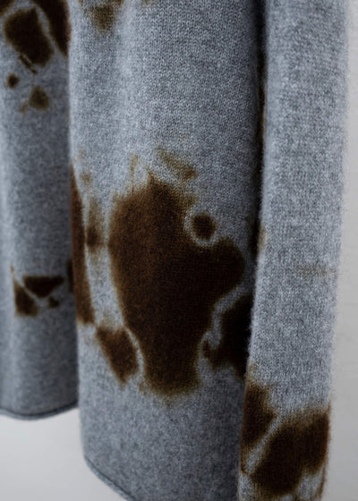 SUZUSAN Cashmere Seamless Pullover - Long Brown Grey