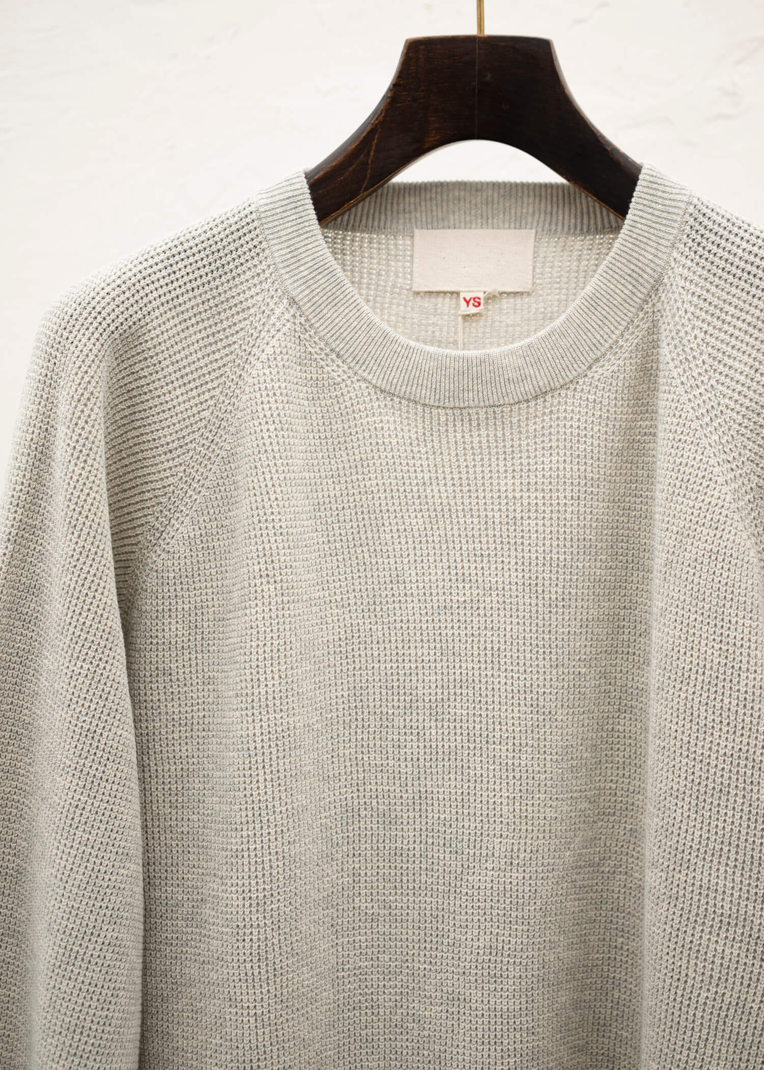 YOKO SAKAMOTO CREW NECK KNIT HEATHER OATMEAL