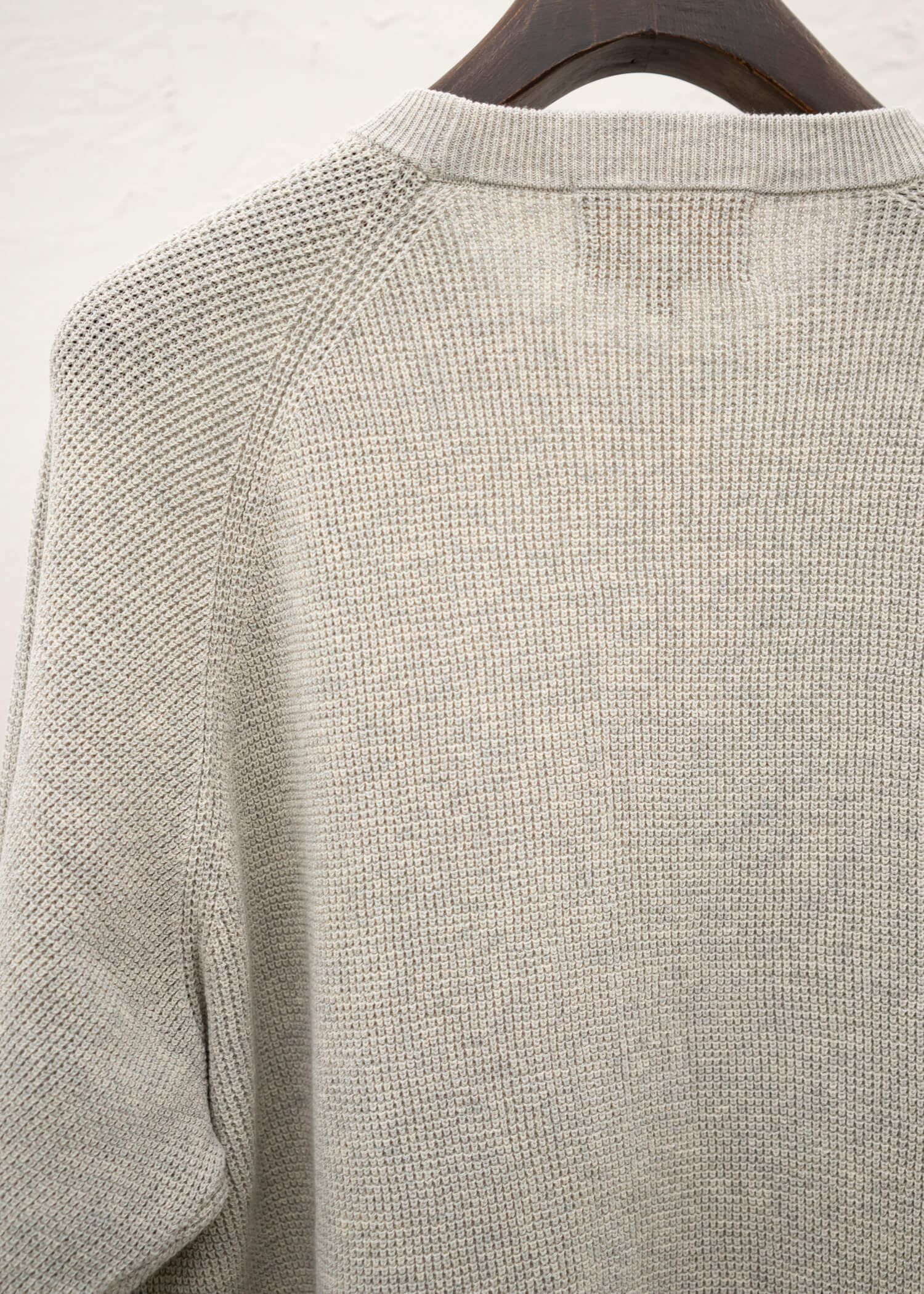 YOKO SAKAMOTO CREW NECK KNIT HEATHER OATMEAL