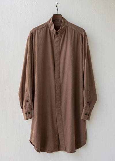 ZIIIN "ANGO" 硫化染  Brushed cotton Long shirt / RENGA