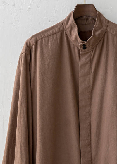 ZIIIN "ANGO" 硫化染  Brushed cotton Long shirt / RENGA