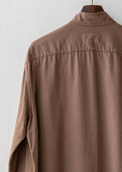 ZIIIN "ANGO" 硫化染  Brushed cotton Long shirt / RENGA