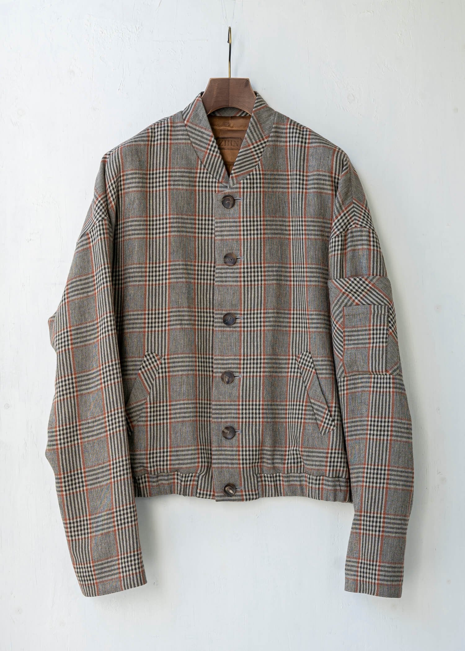 ZIIIN SARUTA OLD CHECK BOMBER JKT