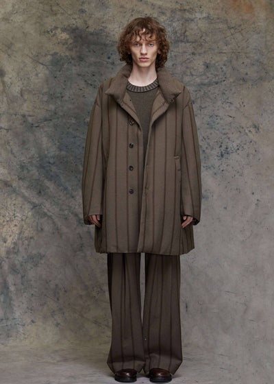 ZIGGY CHEN FRONT PLEATS WIDE TROUSERS