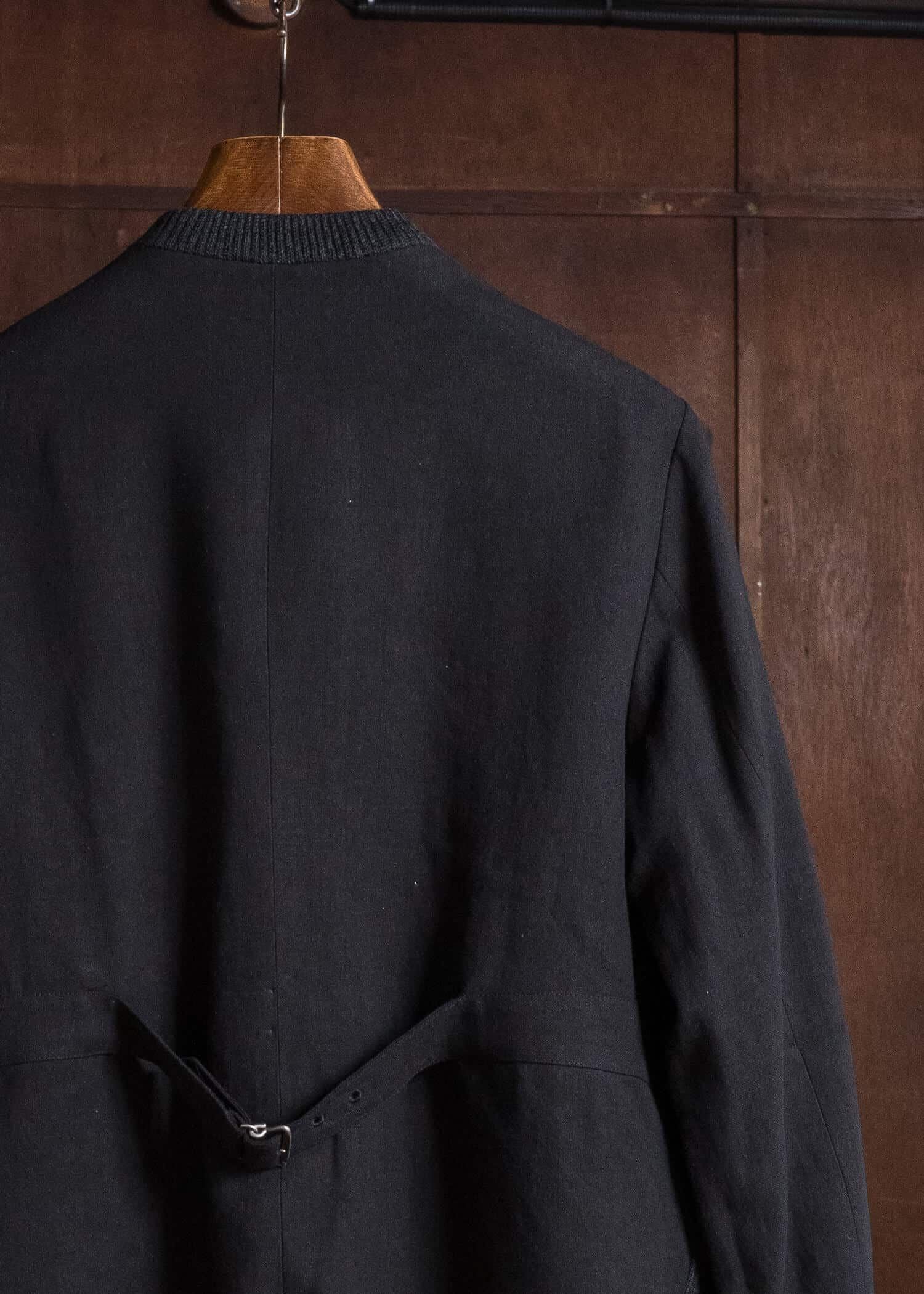 Professor.E HERITAGE REWORKED KNIT FARMER JKT BLACK 26FW-FM-JKT-02