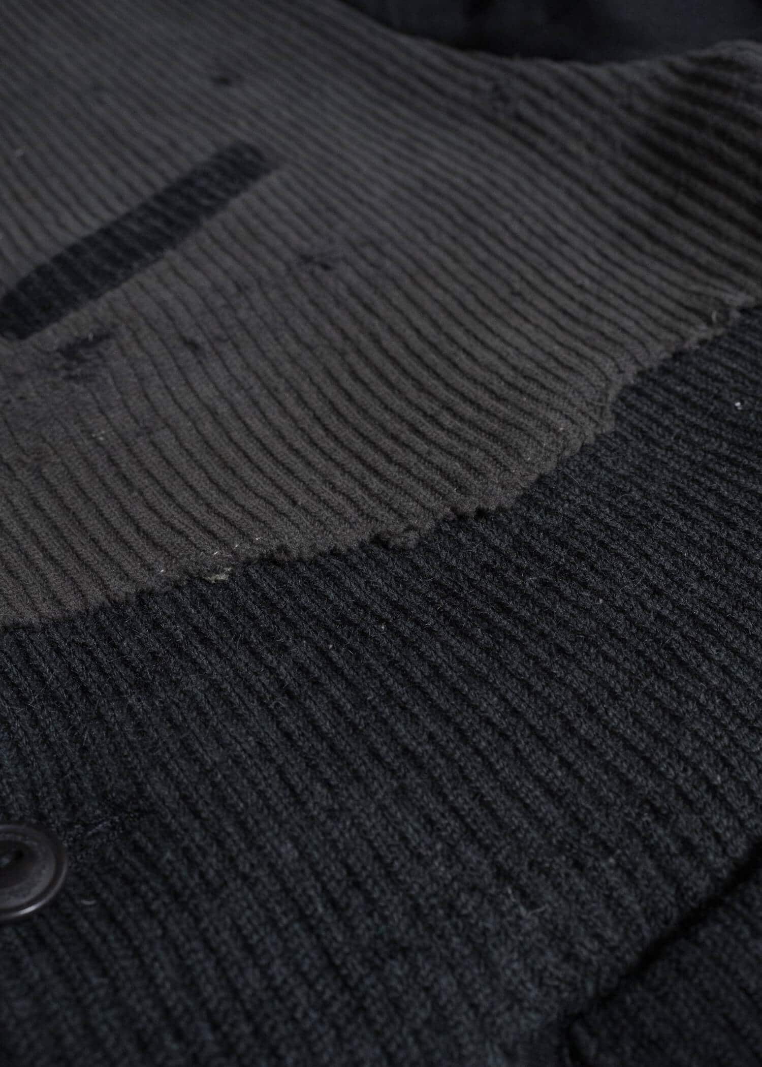 Professor.E HERITAGE REWORKED KNIT FARMER JKT BLACK 26FW-FM-JKT-02