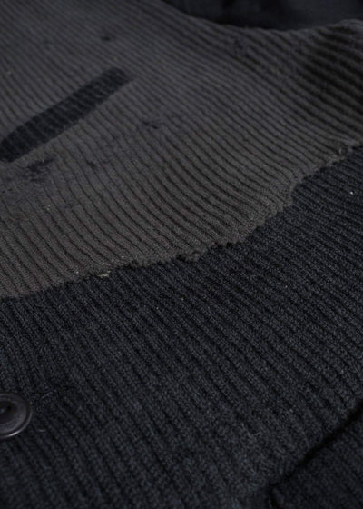 Professor.E HERITAGE REWORKED KNIT FARMER JKT BLACK 26FW-FM-JKT-02