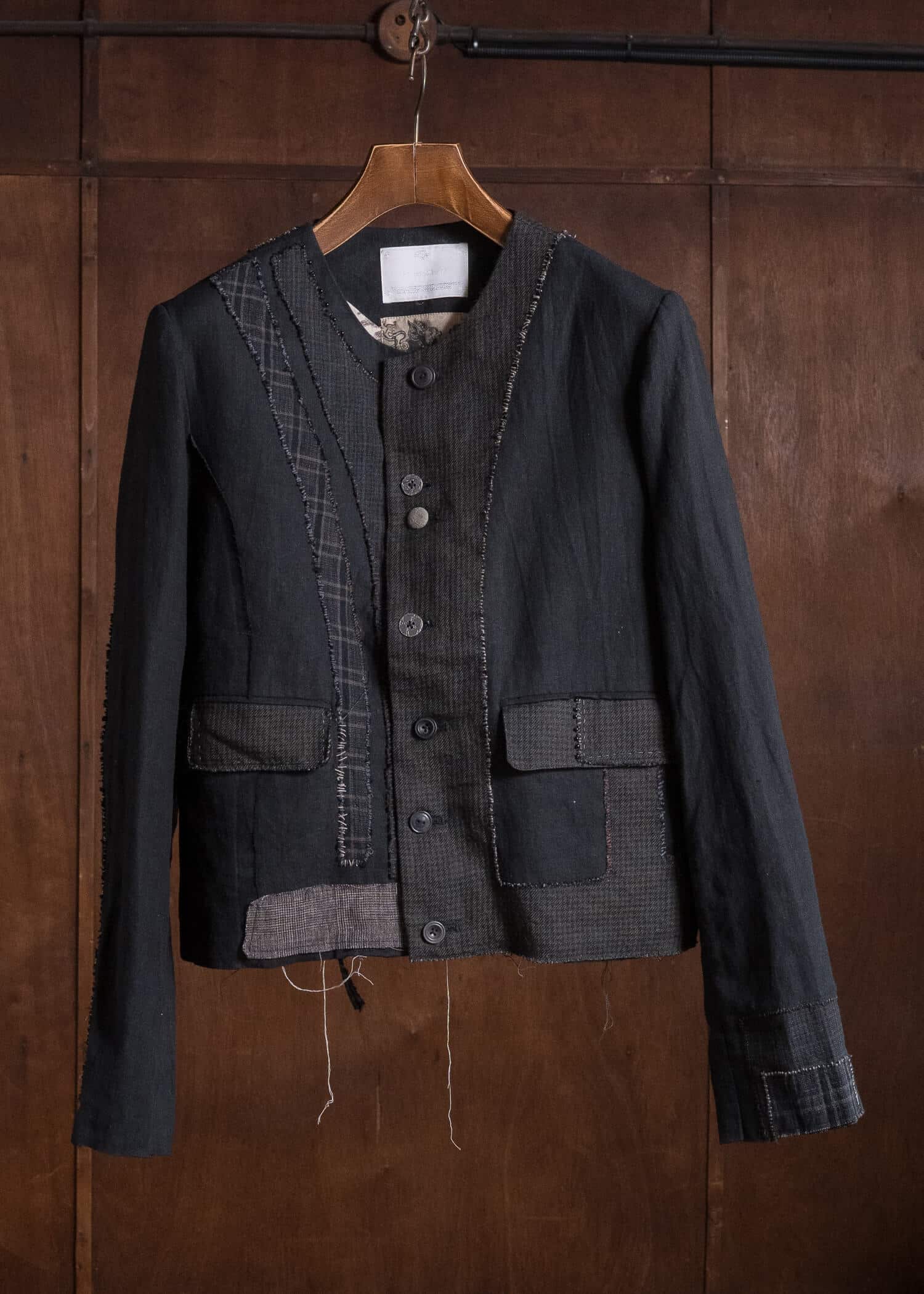 Professor.E DECONSTRUCT ANTIQUE JKT CHECK 26FW-FM-JKT-10