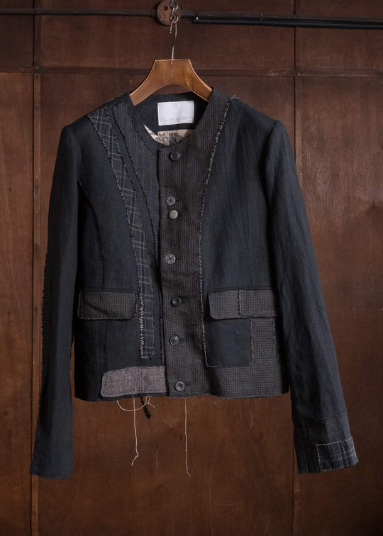 Professor.E DECONSTRUCT ANTIQUE JKT CHECK 26FW-FM-JKT-10
