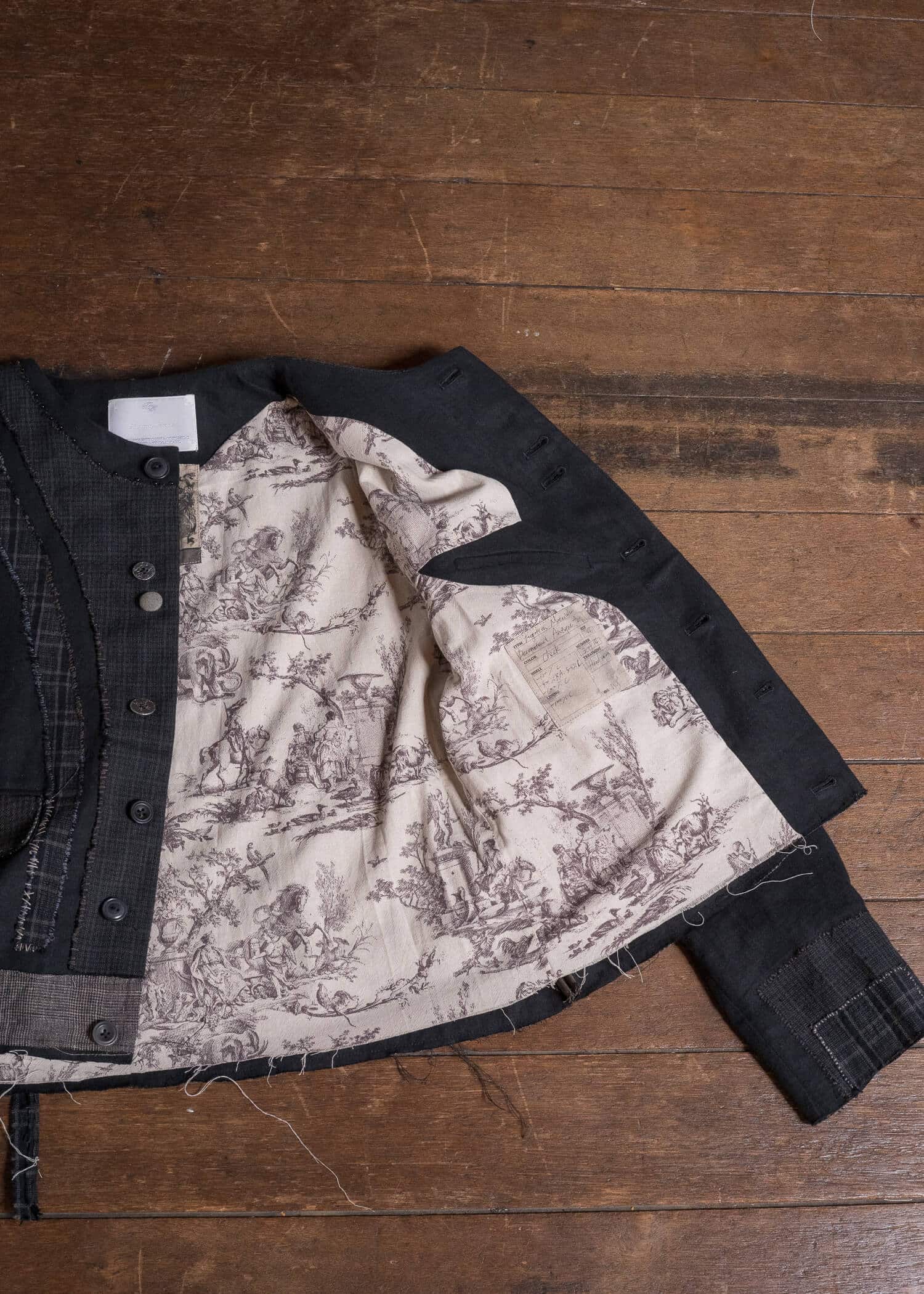Professor.E DECONSTRUCT ANTIQUE JKT CHECK 26FW-FM-JKT-10