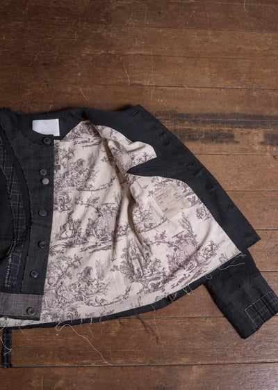 Professor.E DECONSTRUCT ANTIQUE JKT CHECK 26FW-FM-JKT-10
